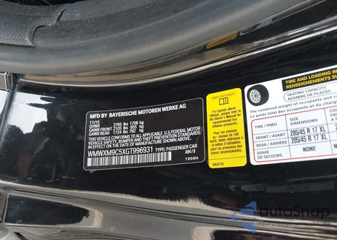 2016 Mini Hardtop John Cooper Works из США, поврежденный, VIN WMWXM9C5XGT996931